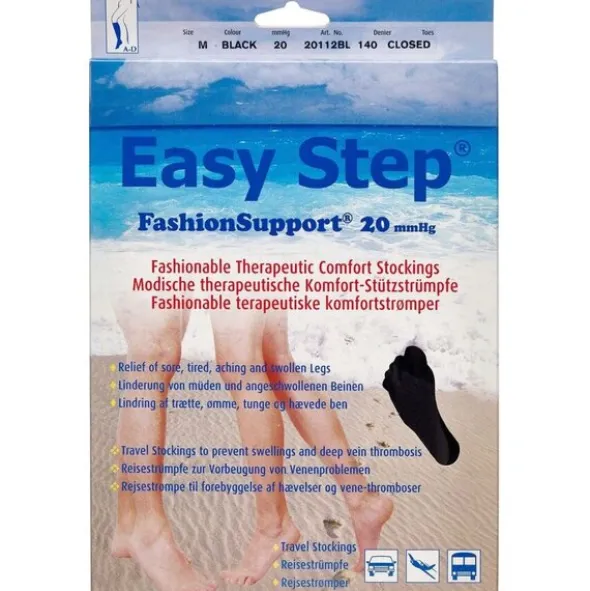 EASY STEP FASHIONSUPPORT KNÆ (SORT/LUKKET/M)